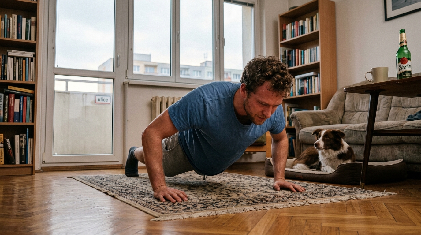Fitness trénink s vlastní vahou – dřepy a výpady v parku